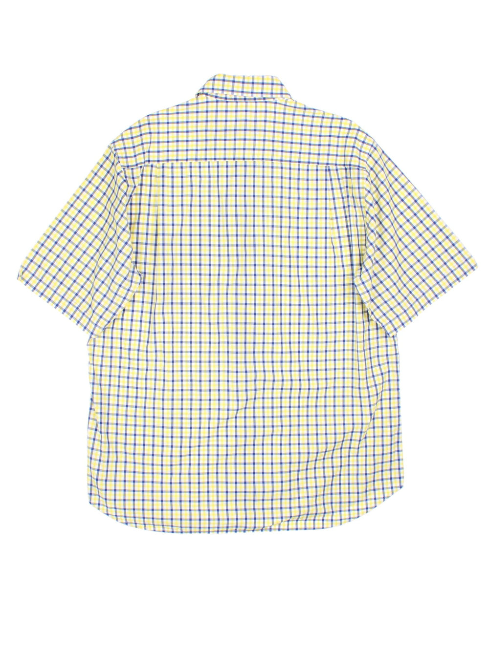 Vintage Paul & Shark Shirt in a yellow, white and navy colourway with the Paul and Shark logo embroidered on the front.