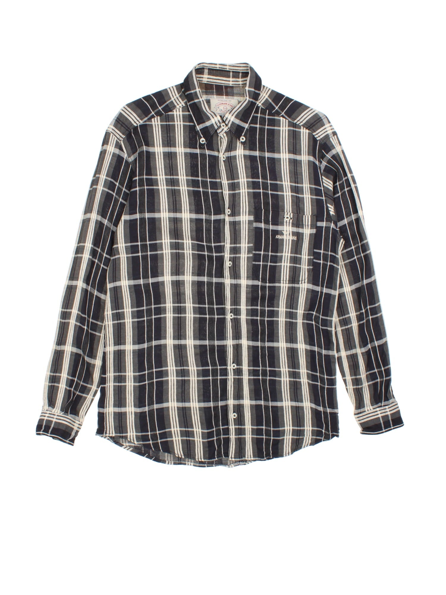 90s GIORGIO ARMANI ギンガムチェックシャツ Regular fit check