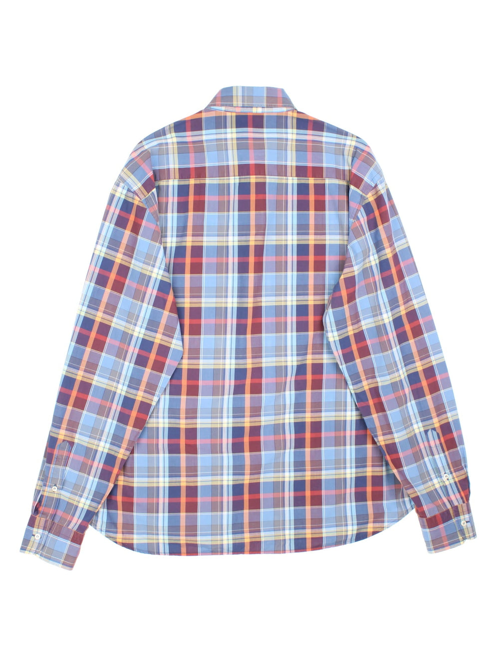 Paul & Shark Checked Shirt in a blue and red colourway, button up with the logo embroidered on the front.