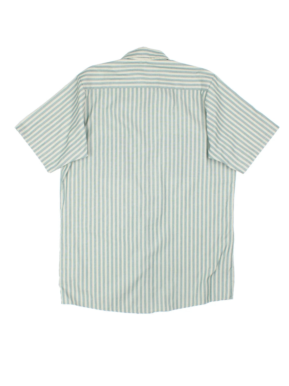 Vintage Red Kap Shirt in a blue striped colourway, button up and has double chest pockets.