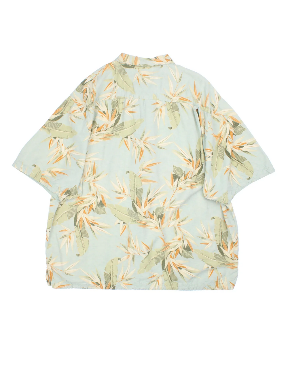 Vintage Floral Hawaiian Shirt in a blue colourway, buttons up and has a chest pockets, and floral patterns printed all over.