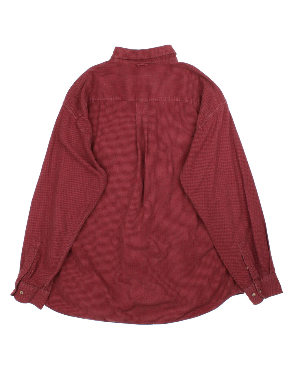 Timberland Shirt in a red colourway, button up with the logo embroidered on the front.