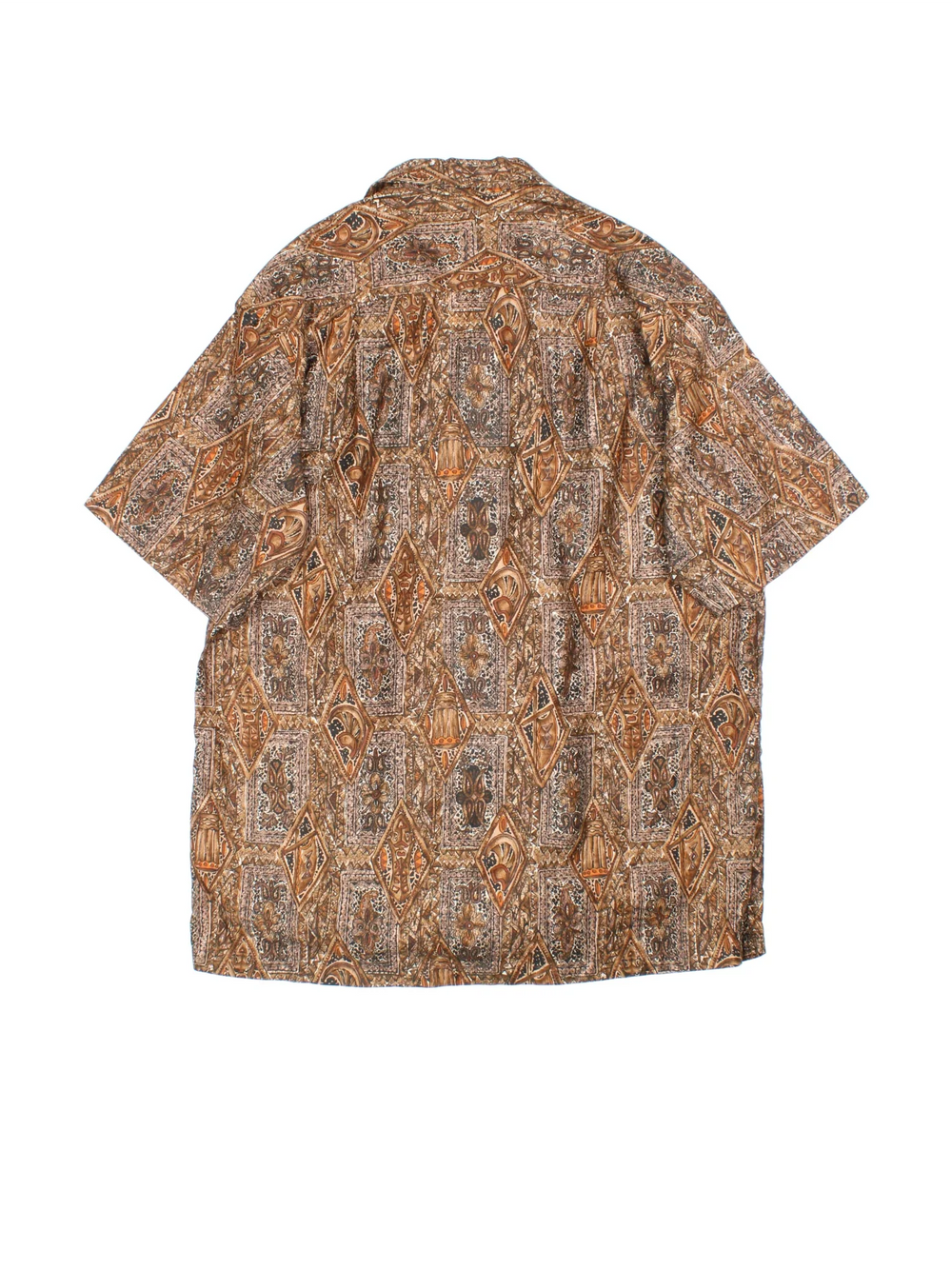 Vintage Hawaiian Shirt in a brown colourway, button up with all over abstract floral pattern.