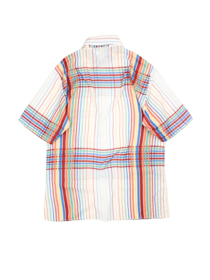 Vintage JC Penny Shirt in a white/multi colourway, button up with all over checked pattern.