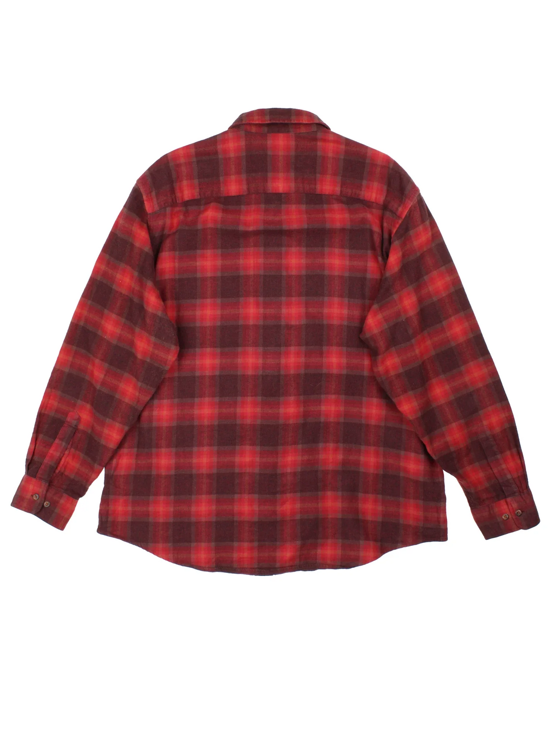 Vintage Pendleton Flannel Shirt in a red colourway, button up with a chest pocket.