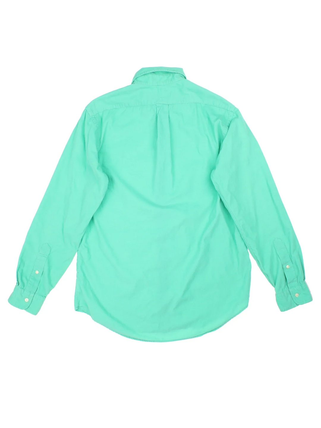 Vintage Ralph Lauren Corduroy Shirt in a turquoise green colourway, button up with the logo embroidered on the front.