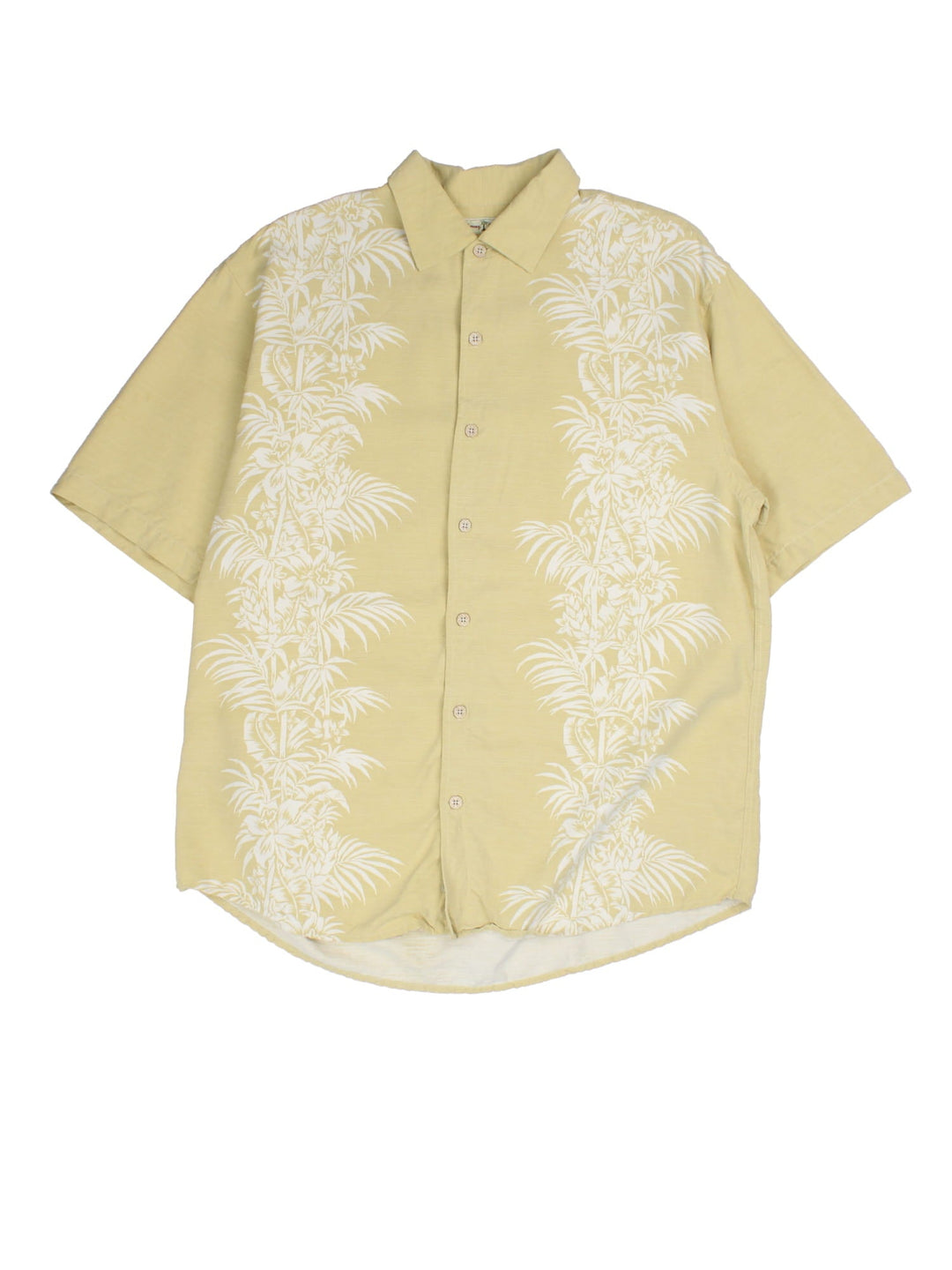 Vintage Hawaiian Shirt in a yellow/white colourway, floral pattern on the front.