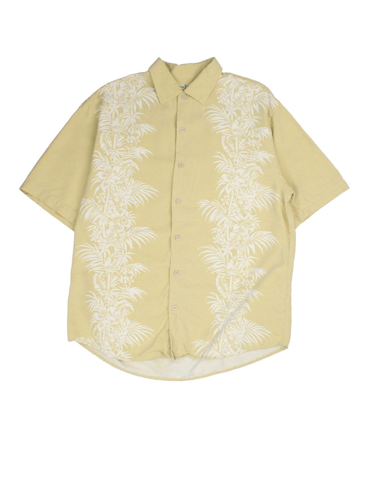 Vintage Hawaiian Shirt in a yellow/white colourway, floral pattern on the front.