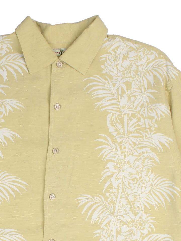 Vintage Hawaiian Shirt in a yellow/white colourway, floral pattern on the front.