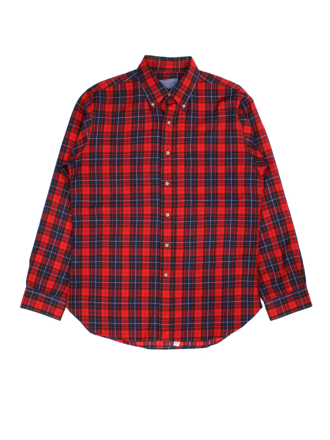 Pendleton Checked Shirt in a red, blue and white colourway, buttons up and has a chest pocket.