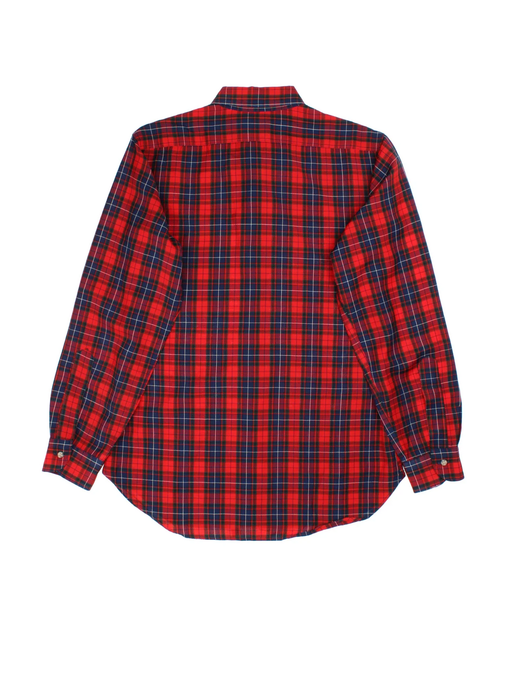 Pendleton Checked Shirt in a red, blue and white colourway, buttons up and has a chest pocket.