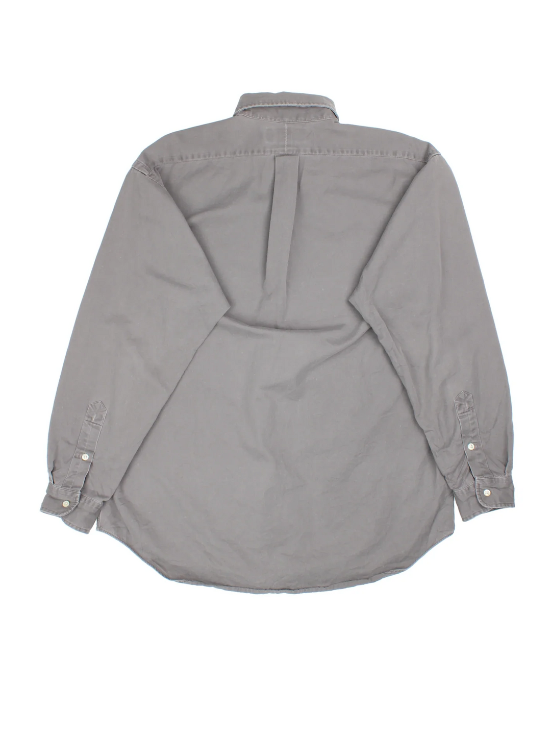 Ralph Lauren Shirt in a grey colourway, button up with the logo embroidered on the front.