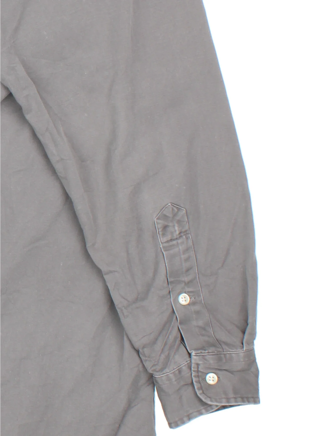 Ralph Lauren Shirt in a grey colourway, button up with the logo embroidered on the front.