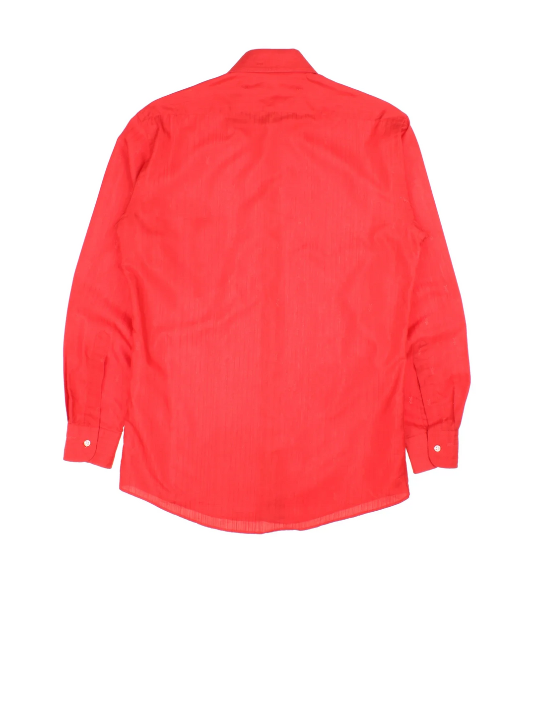 Yves Saint Laurent Shirt in a red colourway, button up and has a chest pocket with the logo printed in the fabric all over.