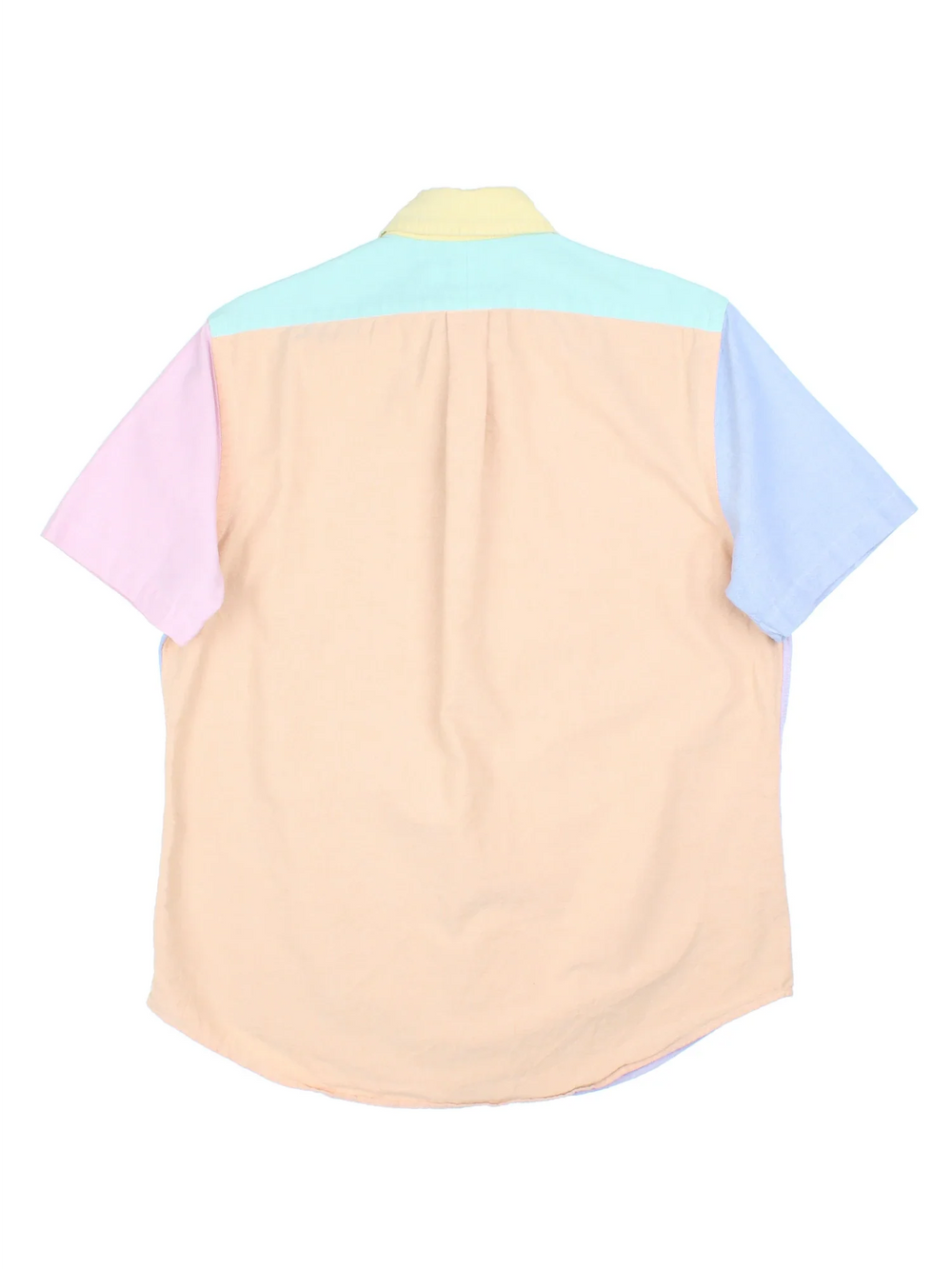 Ralph Lauren Shirt in a pastel multicoloured colourway, button up and has a chest pocket with the logo embroidered on the front.