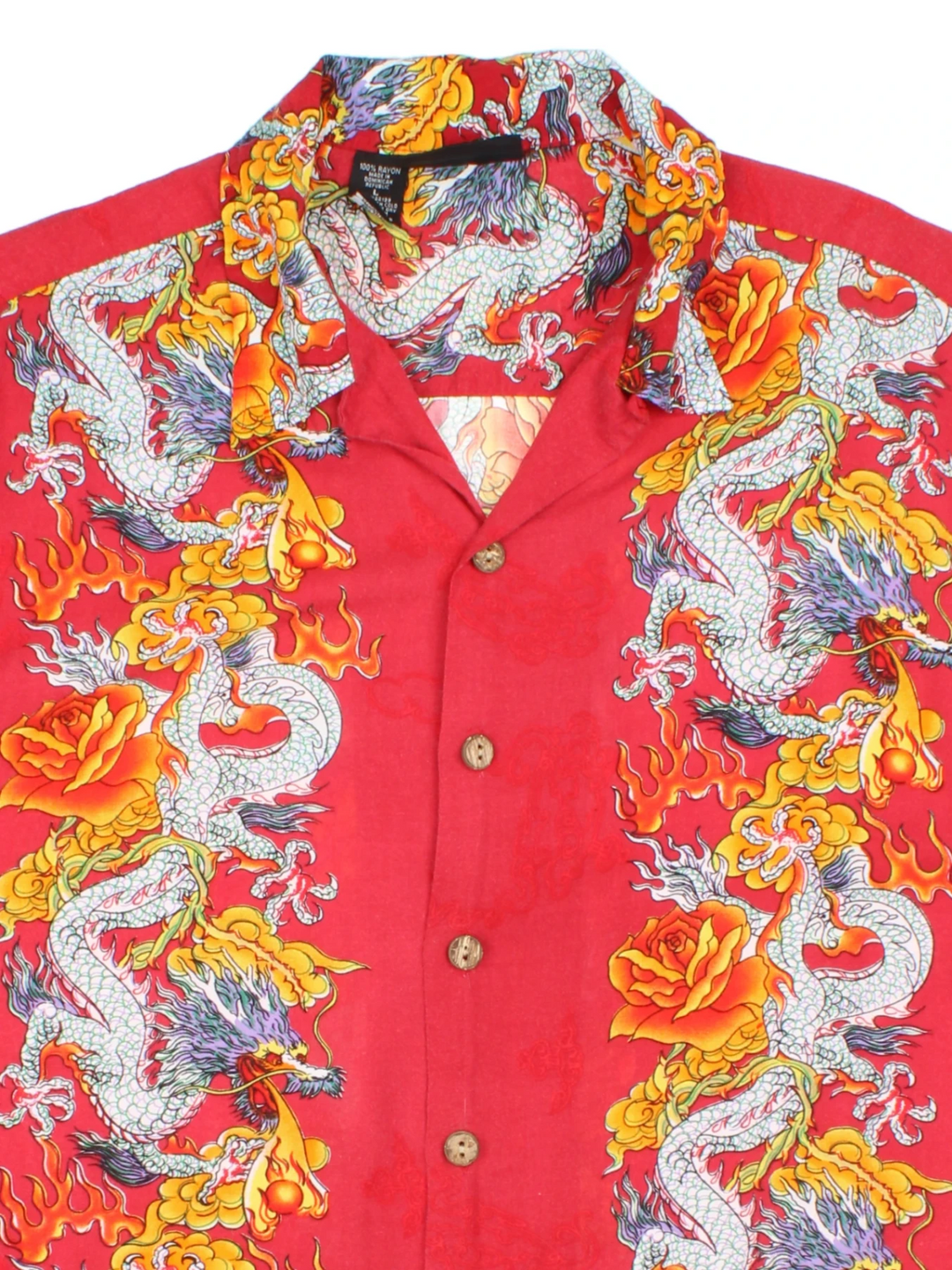 Vintage Red Dragon Hawaiian Shirt
