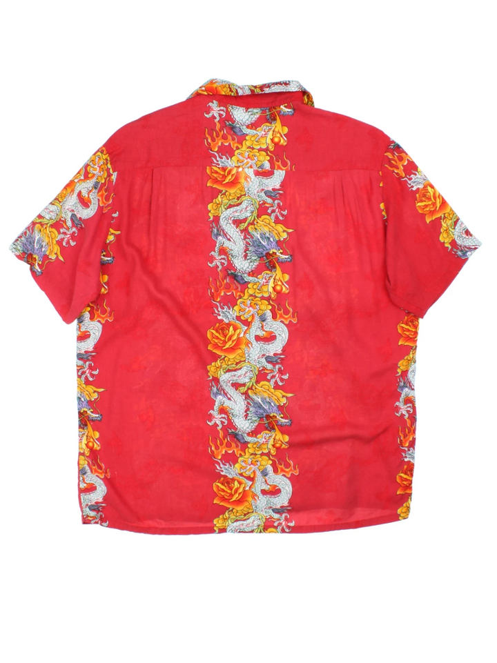 Vintage Red Dragon Hawaiian Shirt
