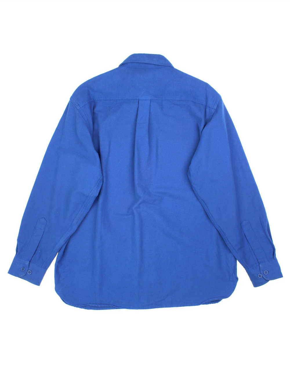 Vintage L.L Bean Chamois Cloth Shirt in a blue colourway, button up and has double chest pockets.