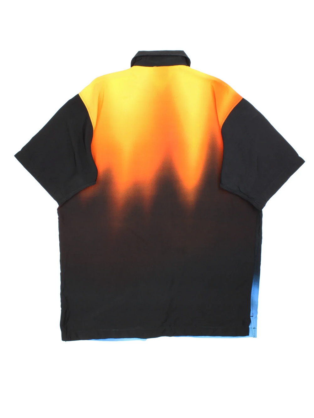 Y2K FUBU Shirt in a black colourway with drink graphic print, button up and has a chest pocket with the logo embroidered on the front.