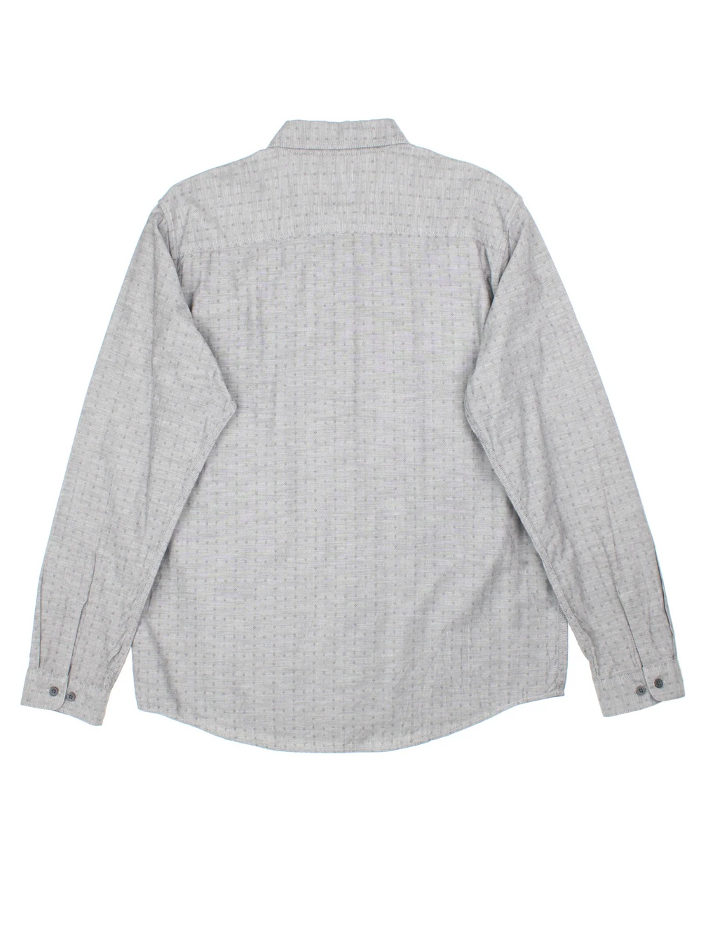 Patagonia Shirt in a grey colourway, button up and has a chest pocket, and the logo tab embroidered on the side.