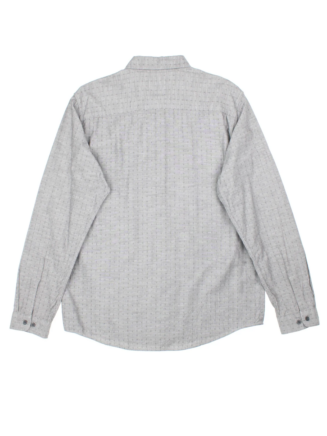 Patagonia Shirt in a grey colourway, button up and has a chest pocket, and the logo tab embroidered on the side.