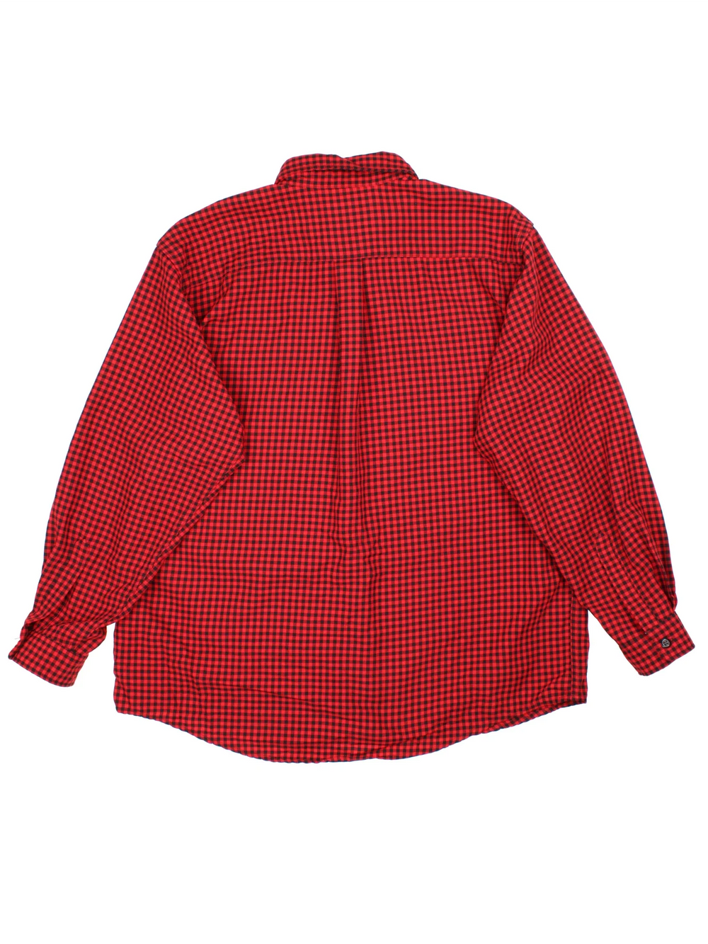 Vintage L.L Bean Shirt in a red and black checked colourway, button up and has double chest pockets.