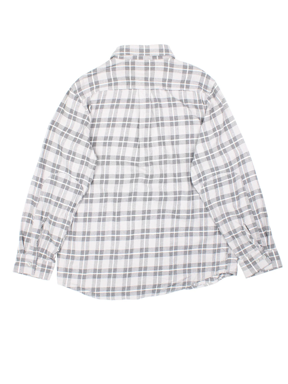 Dickies Flannel Shirt in a grey and black checked colourway, button up and has double chest pockets with the logo embroidered on the front.