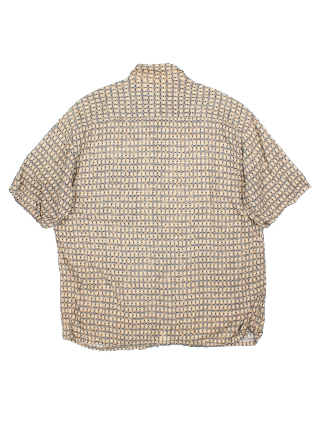 Vintage Pierre Cardin Shirt in a tan colourway with all over print. Button up with front pocket detail.