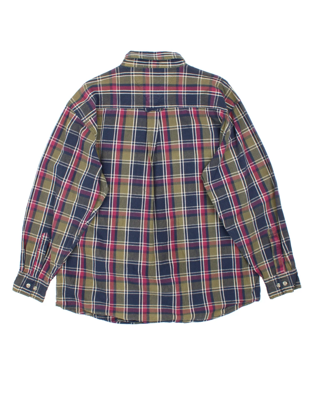 Dickies Shirt in a blue, green and red check pattern colourway, button up and has a chest pocket with the logo embroidered on the front.