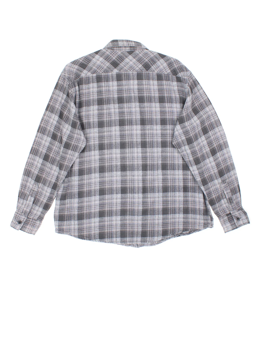Dickies Flannel Shirt in a grey colourway, button up and has double chest pockets with the logo embroidered on the front.