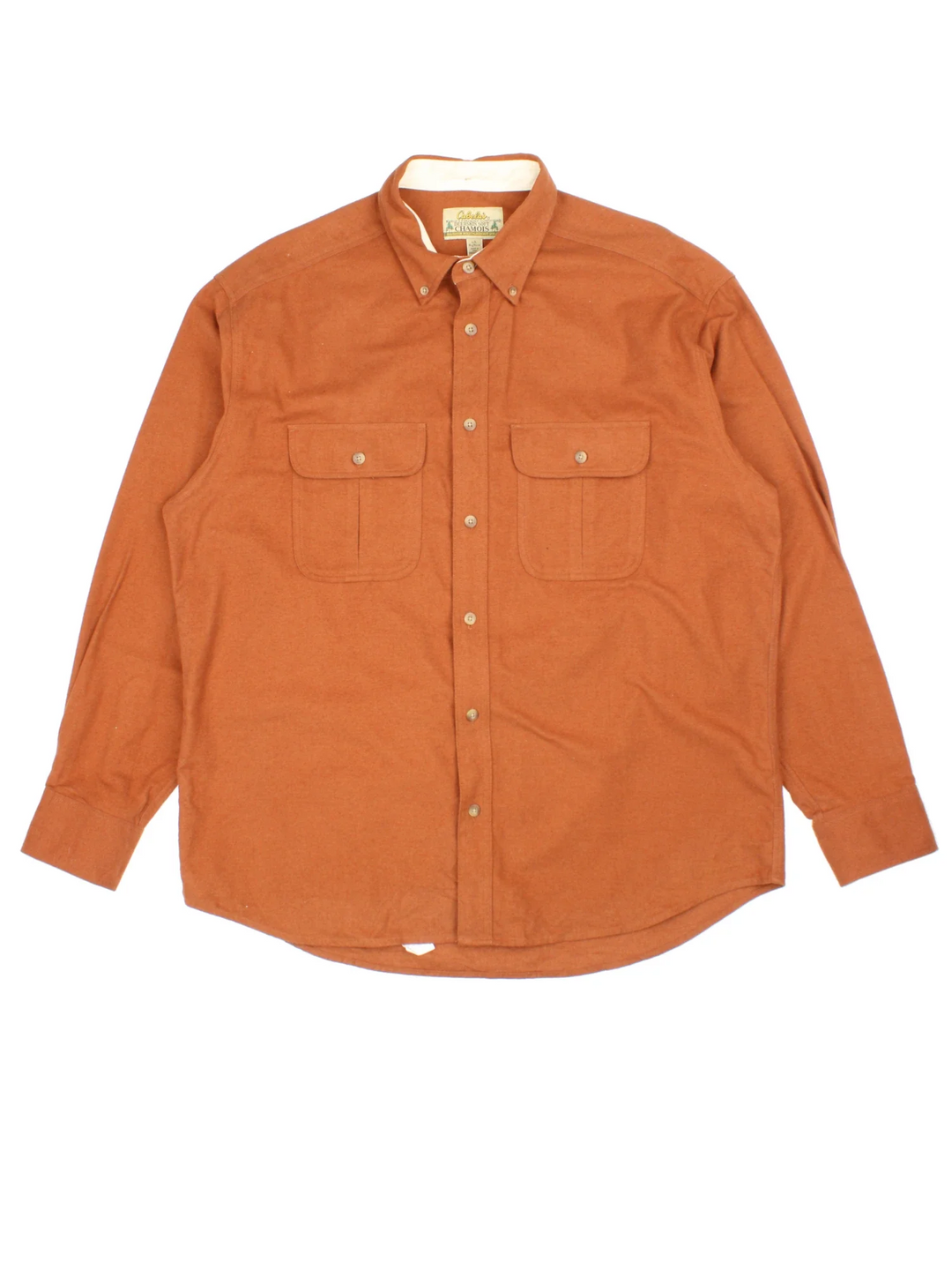Vintage Cabela's Chamois Shirt in a brown colourway, button up with two front pockets.