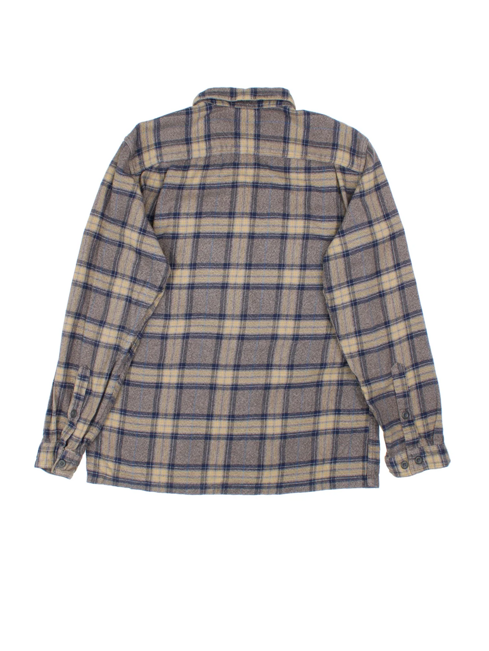 Patagonia Flannel Shirt in a brown colourway. All over checked pattern, button up with x2 front pockets and side tab branding.