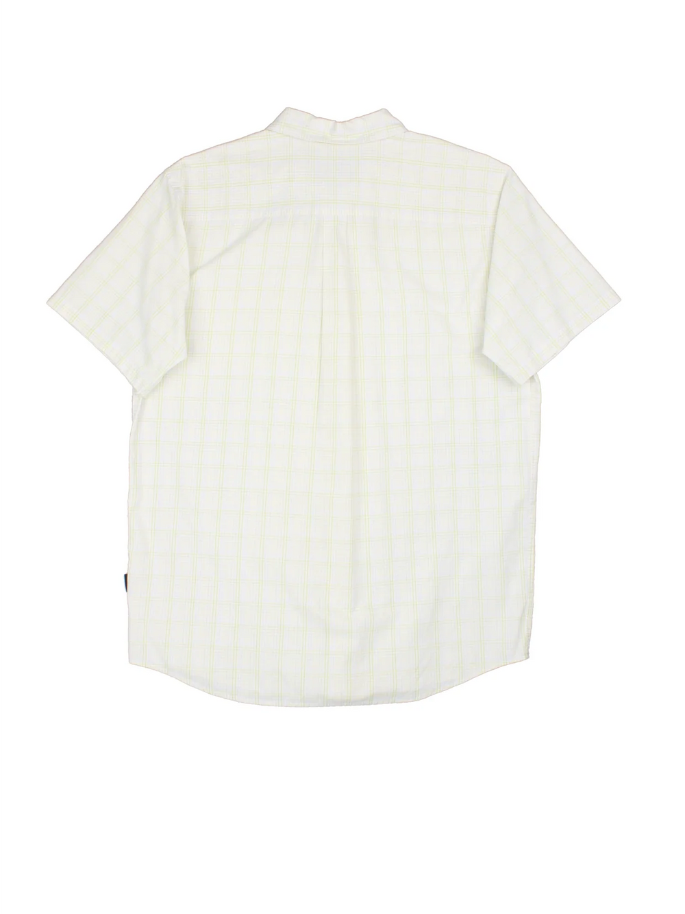 Patagonia Shirt in a white colourway. Button up with front pocket with side tab branding.