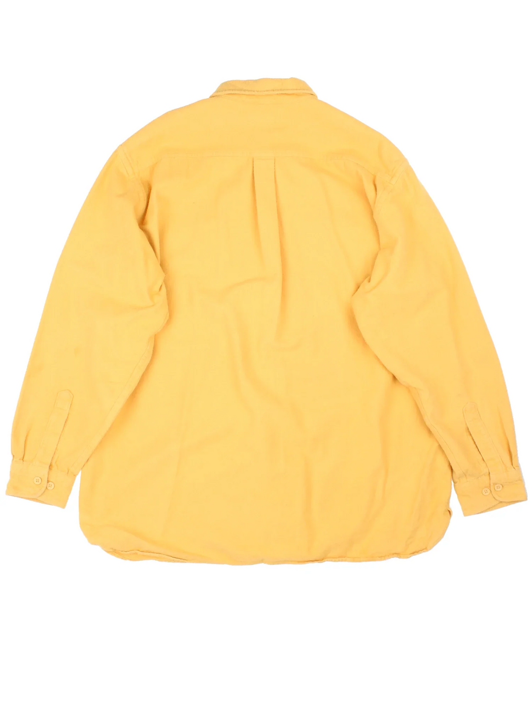 Vintage L.L Bean Shirt in a yellow colourway. Button up with two pockets on the front.