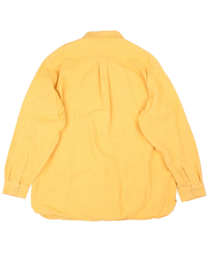 Vintage L.L Bean Shirt in a yellow colourway. Button up with two pockets on the front.