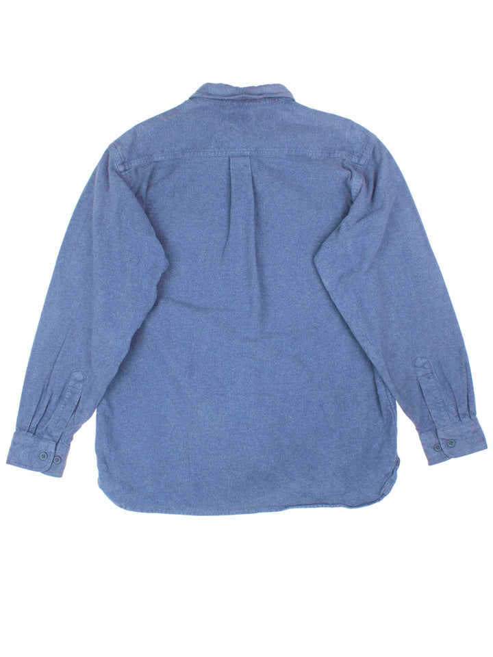 Vintage L.L Bean Shirt in a blue colourway. Button up with two pockets on the front.