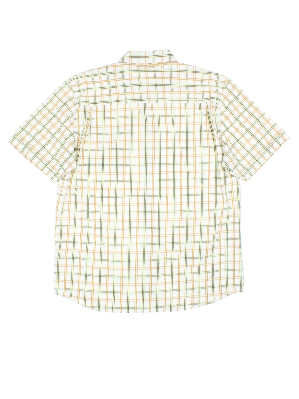 Fjallraven Shirt in a white plaid pattern colourway, button up and has a chest pocket with the logo embroidered on the front.