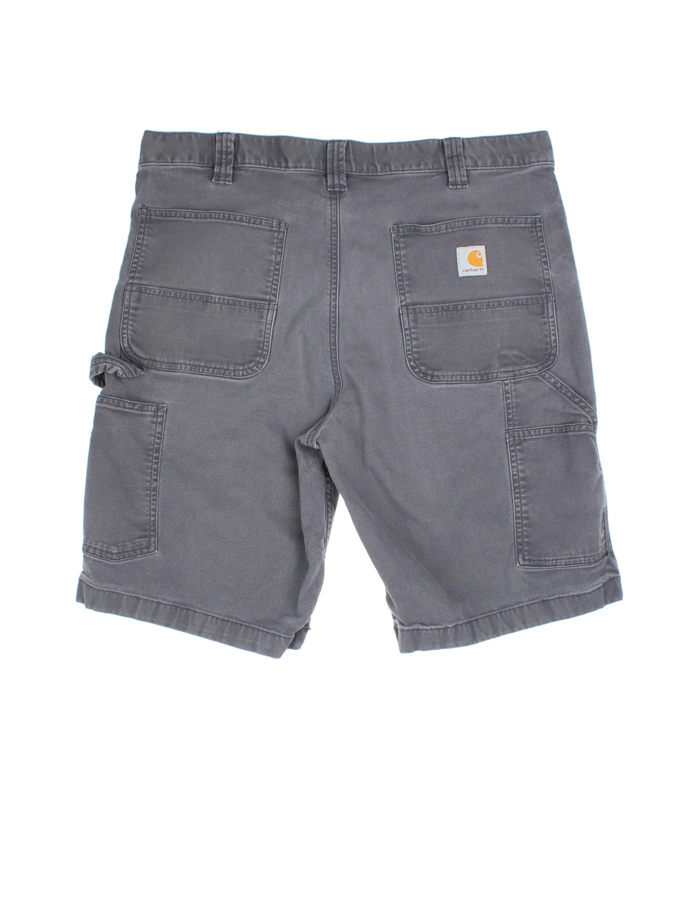 Vintage Carhartt Shorts in grey colourway with multiple pockets and embroidered branding on the back.