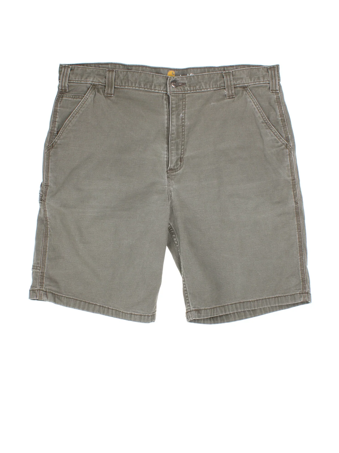 Vintage Carhartt Shorts in green colourway with multiple pockets and embroidered branding on the back.