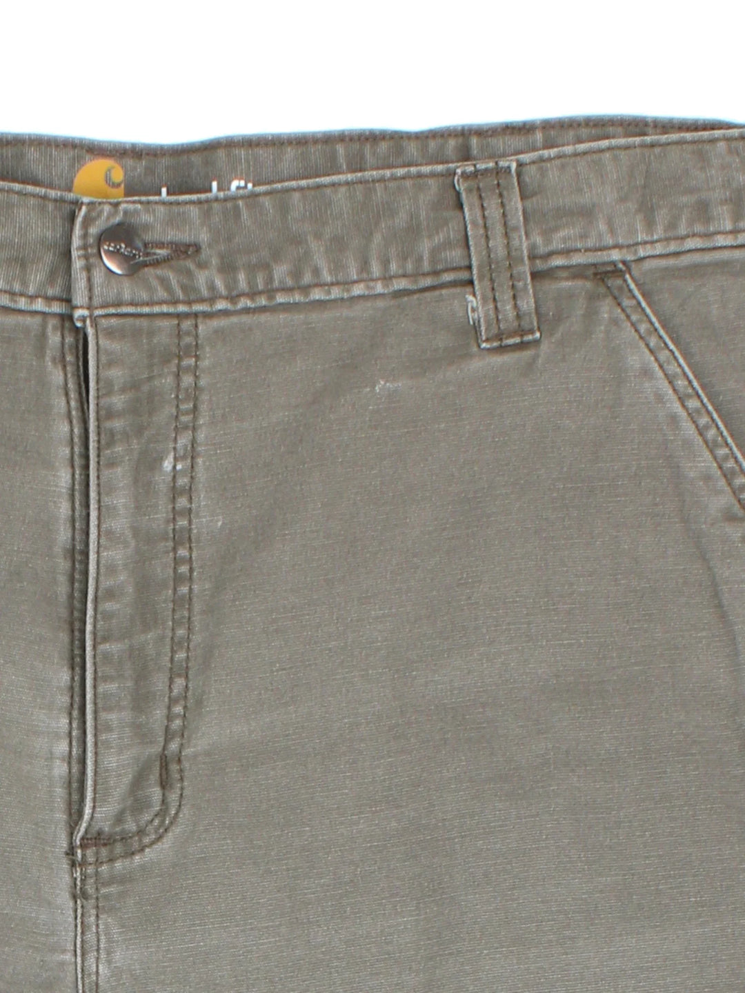Vintage Carhartt Shorts in green colourway with multiple pockets and embroidered branding on the back.