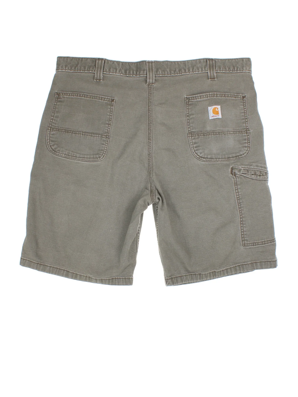 Vintage Carhartt Shorts in green colourway with multiple pockets and embroidered branding on the back.