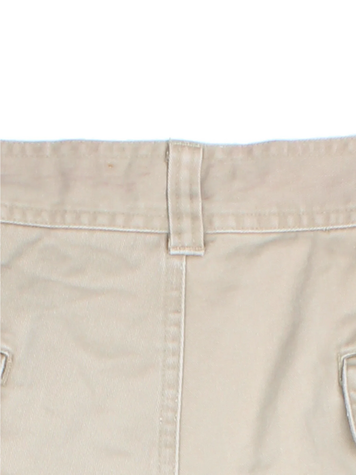 Ralph Lauren Pleated Cargo Shorts in tan colourway, multiple pockets and logo embroidered on back.