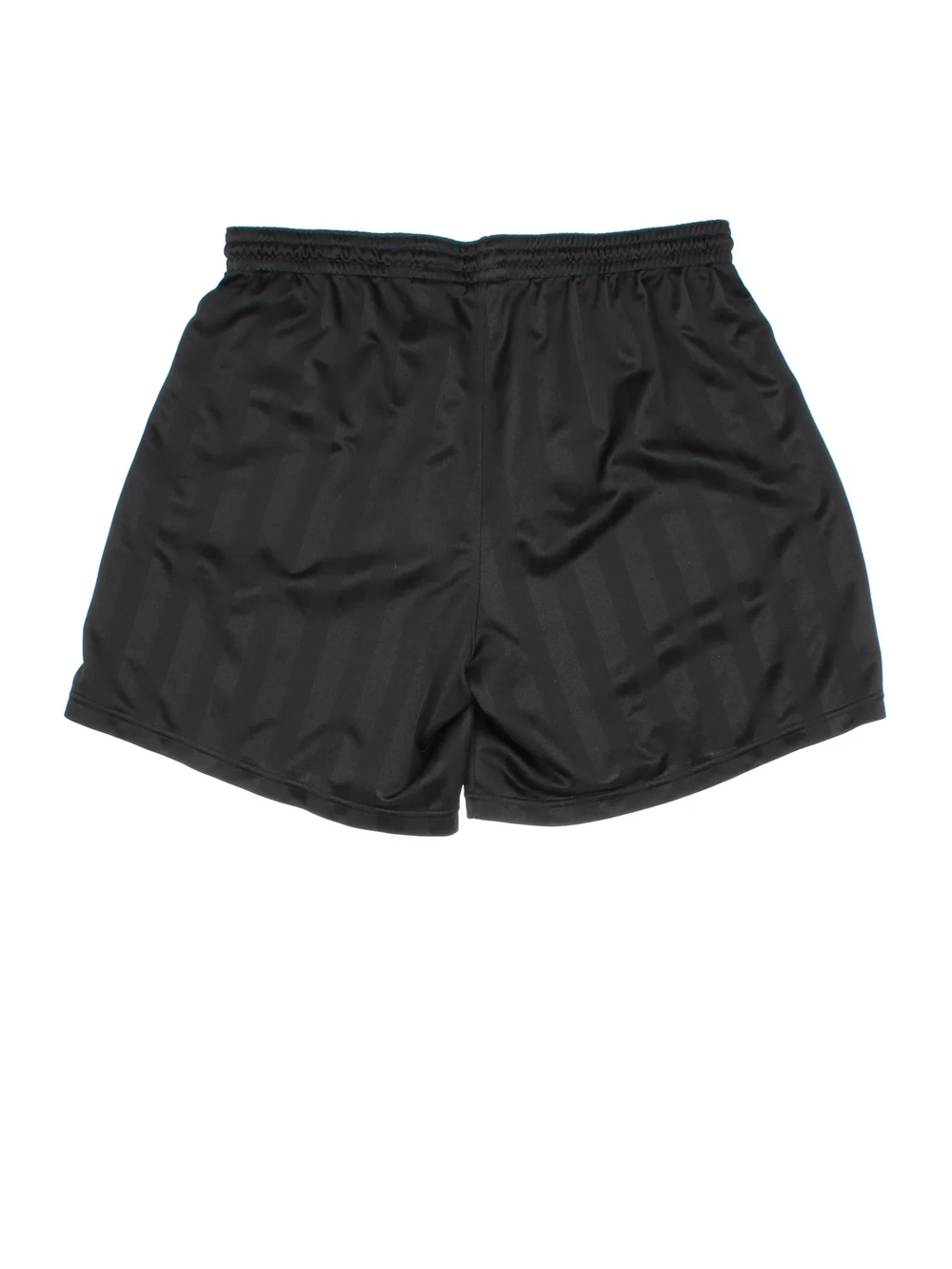 Vintage Nike Sports Shorts in black colourway with drawstring waist and embroidered logo on front.