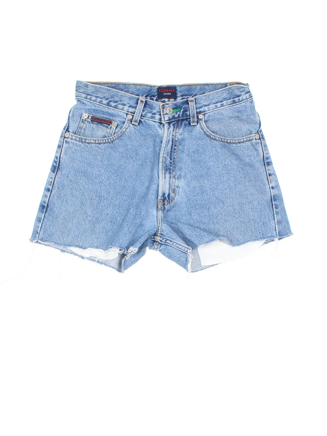 Vintage Tommy Hilfiger Shorts in blue colourway with multiple pockets and embroidered logo on the back.