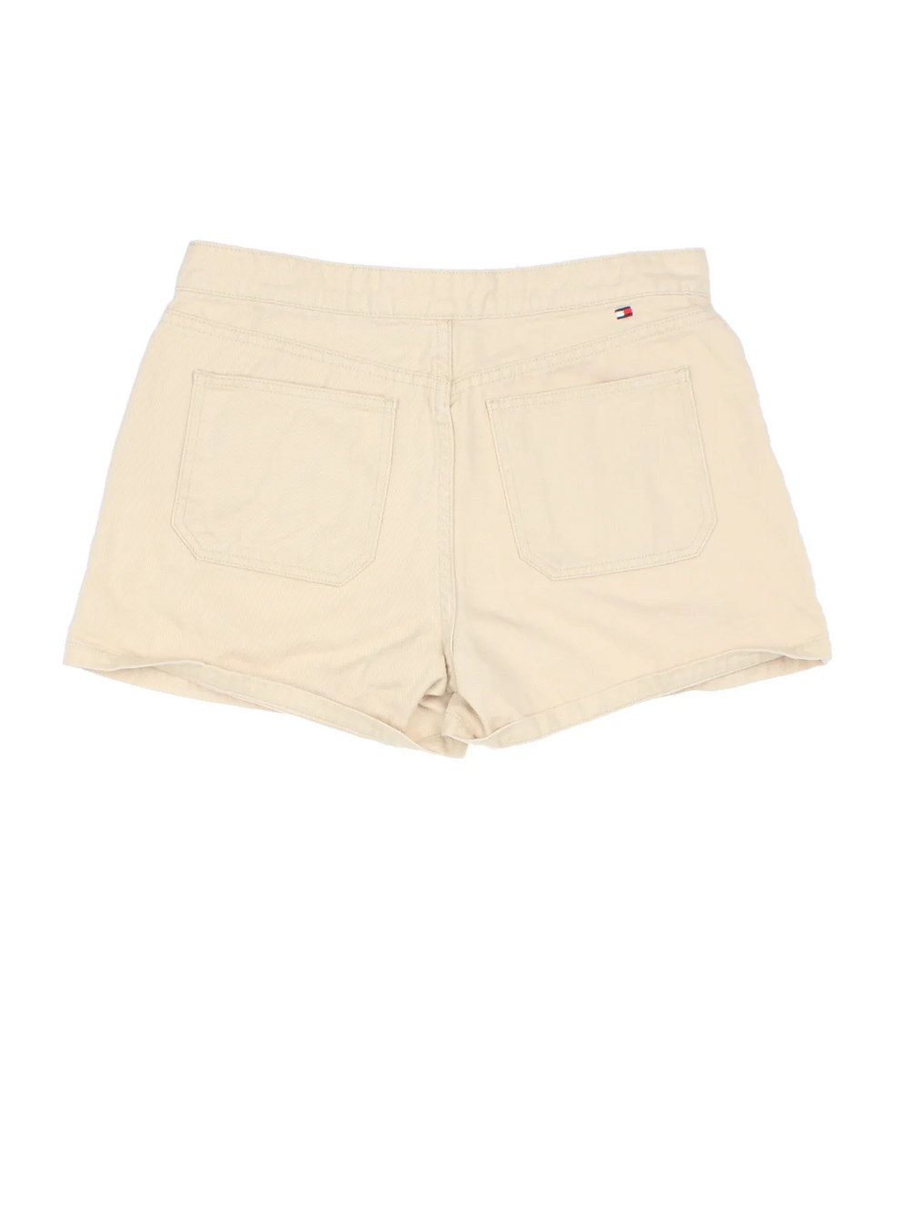 Vintage Tommy Hilfiger Shorts in tan colourway with multiple pockets and embroidered logo on the front and back.