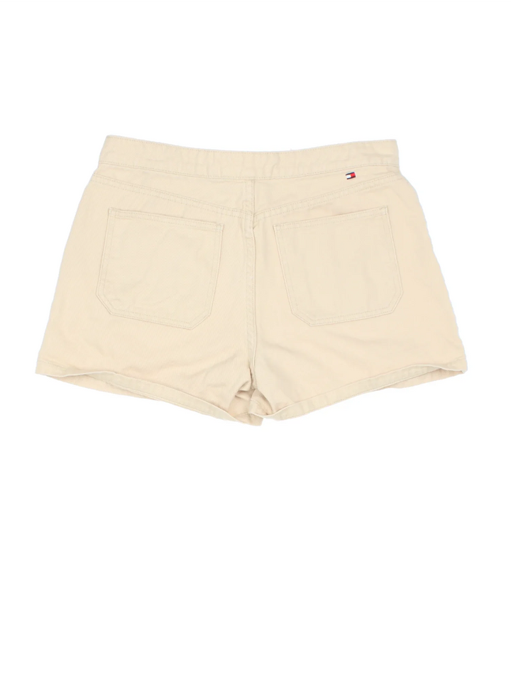 Vintage Tommy Hilfiger Shorts in tan colourway with multiple pockets and embroidered logo on the front and back.
