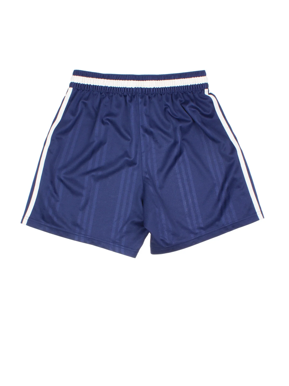 Vintage Adidas Sports Shorts in blue colourway with classic x3 stripe detail and embroidered logo on the front.