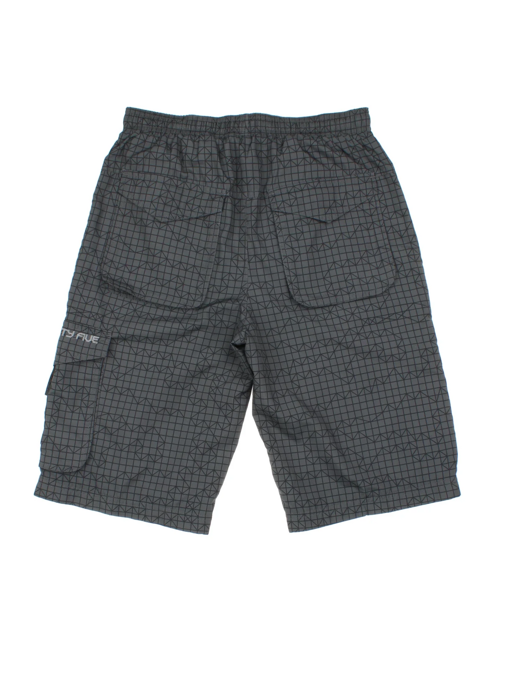 Vintage Nike Cargo Sports Shorts in grey colourway with multiple pockets and embroidered logo on the front.