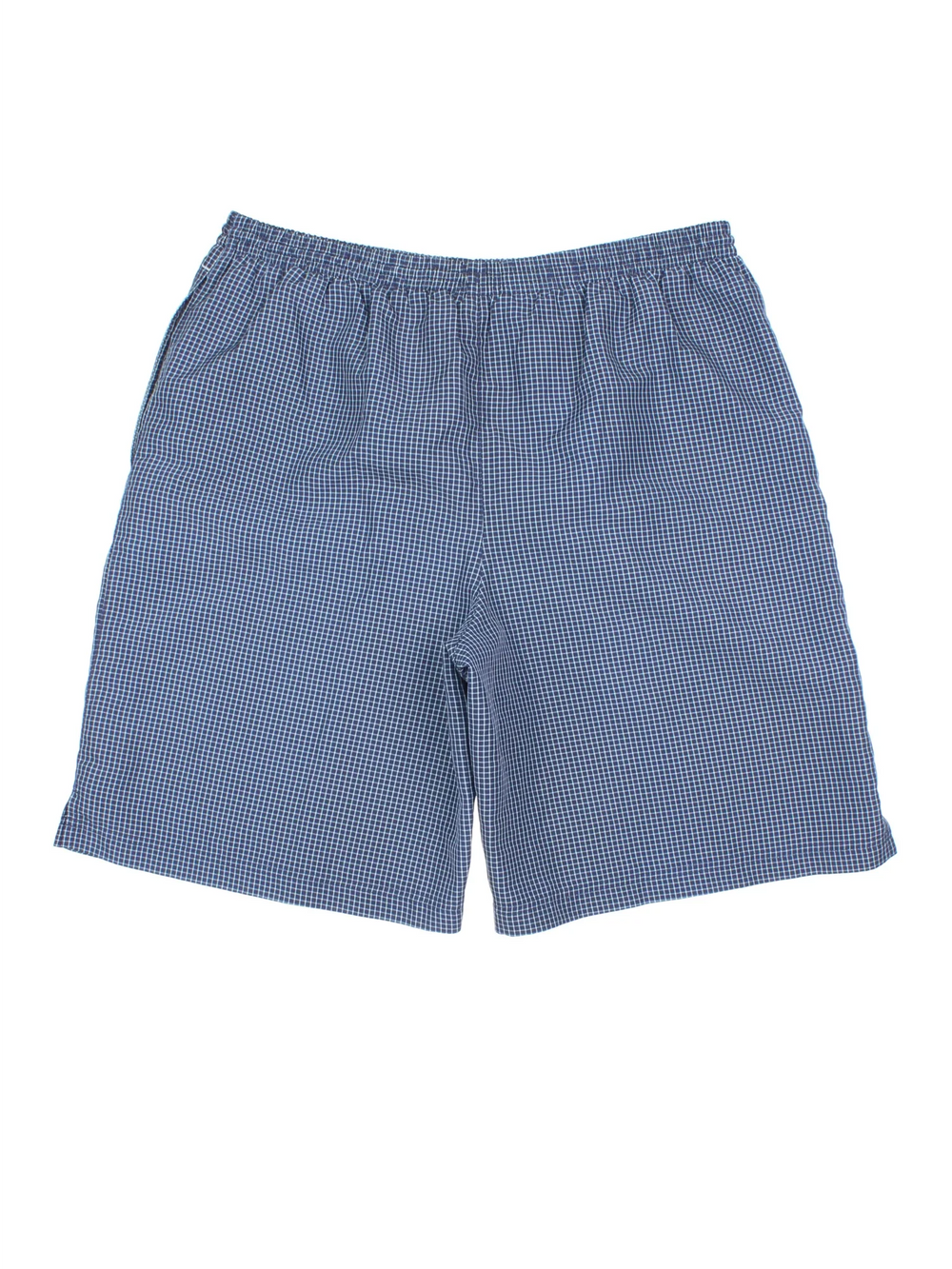 Vintage Umbro Sports Shorts in blue checked colourway with drawstring waist, side pockets and the logo embroidered on the front.