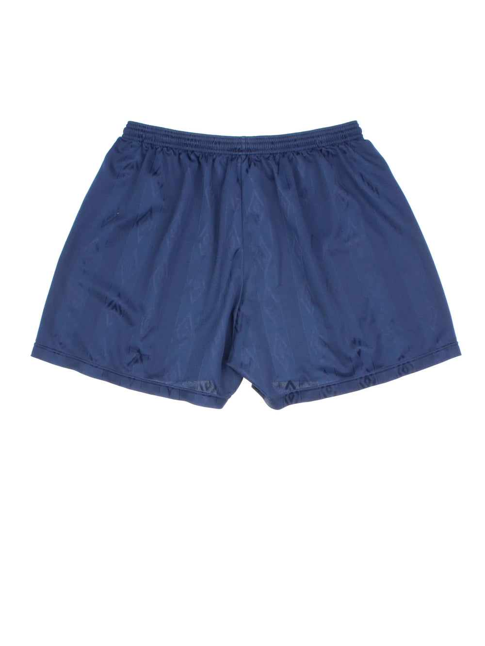 Vintage Umbro Shorts in blue colourway with drawstring waist and logo embroidered on front.